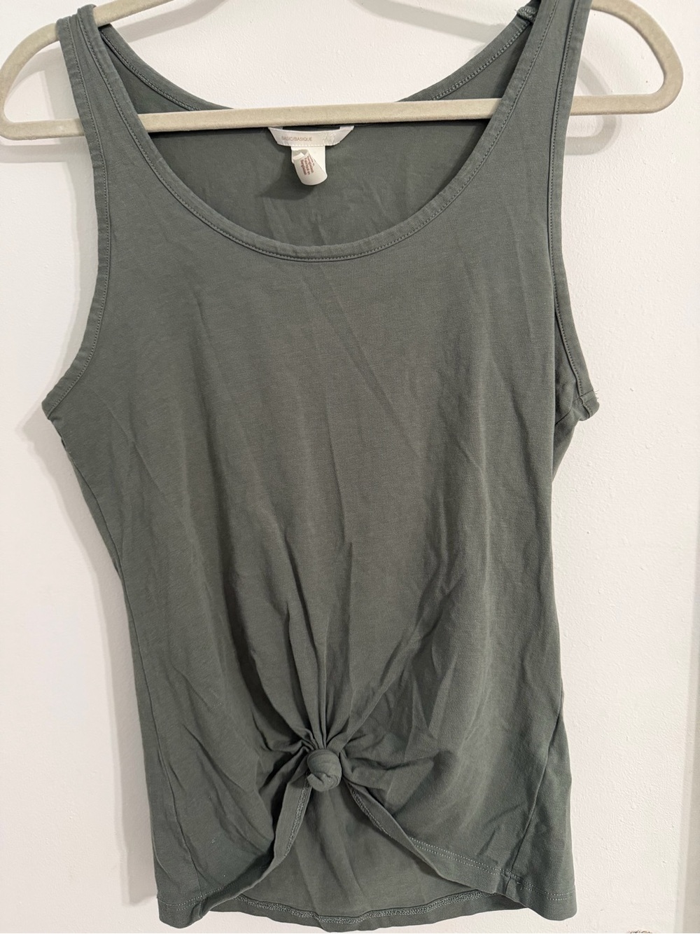 H&M Basic Olive Green Tank Top - Picture 1 of 4
